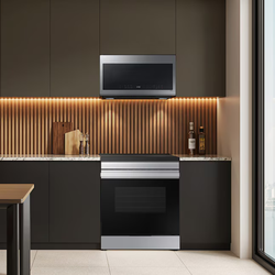Samsung Bespoke 30-in 4 burners 6.3-cu ft Air Fry Convection Oven Single Induction Range ( Stainless steel )