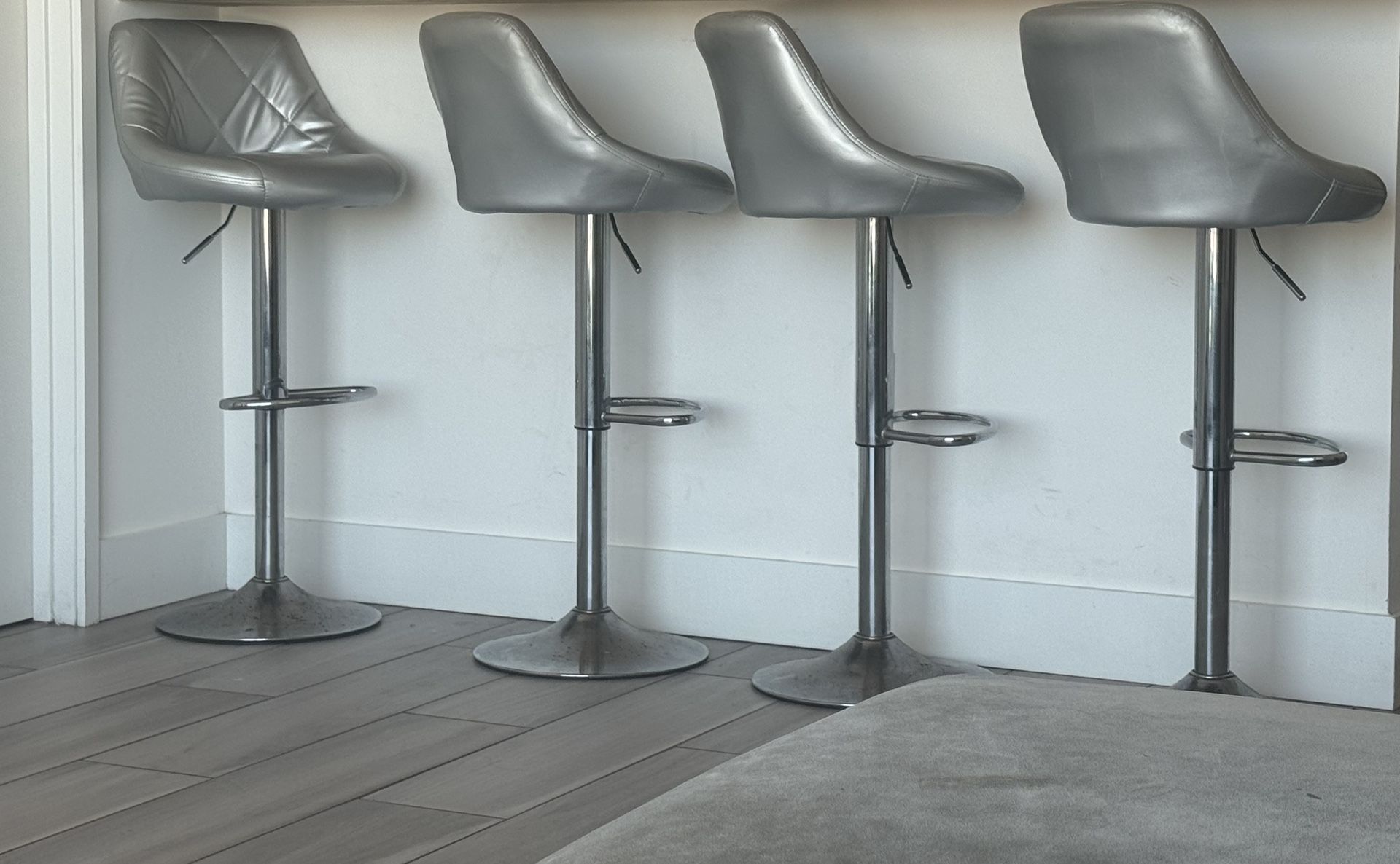 4 Silver Bar Stools NEED GONE TODAY