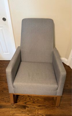 Gray Upholstered Rocking Chair/Glider.