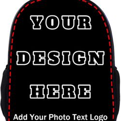 Custom Backpack for Boy Girl, Custom Personalized Text Image Backpack, Customize Laptop Backpack for Men Women, Custom 15In Casual with Laptop Compart
