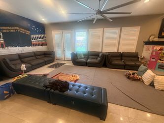 Mathis bros leather sofas