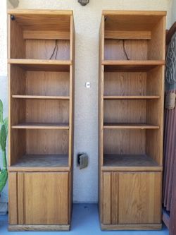 Solid Oak Bookshelves