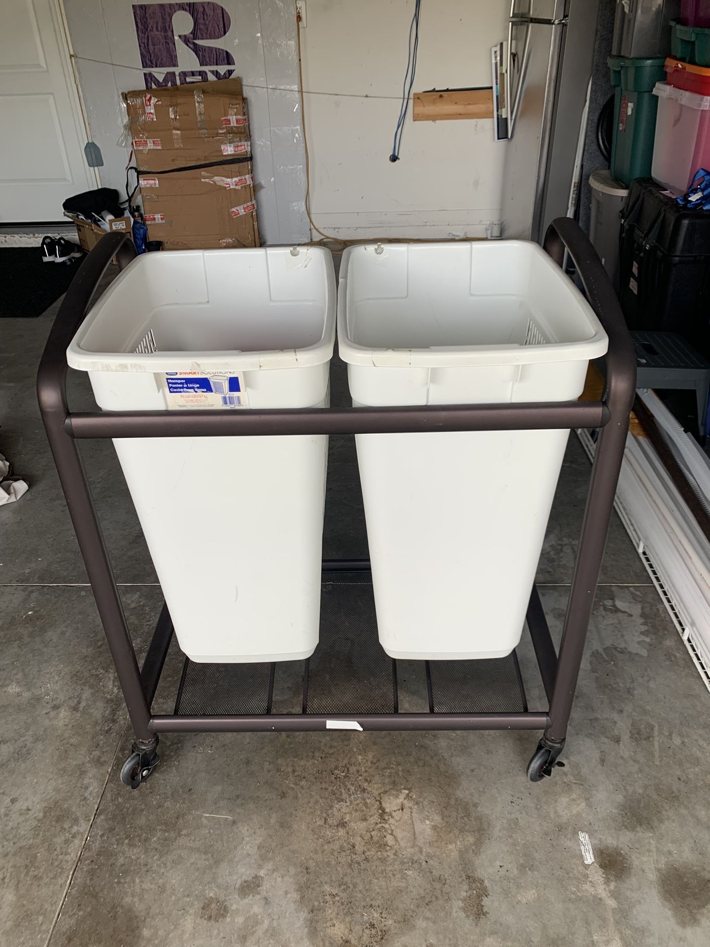 Laundry Caddy (Bins Not Included) On Wheels