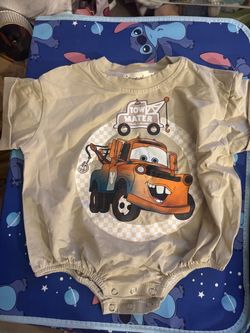 Disney Cars Tow Mater Baby Romper size 3-6 months