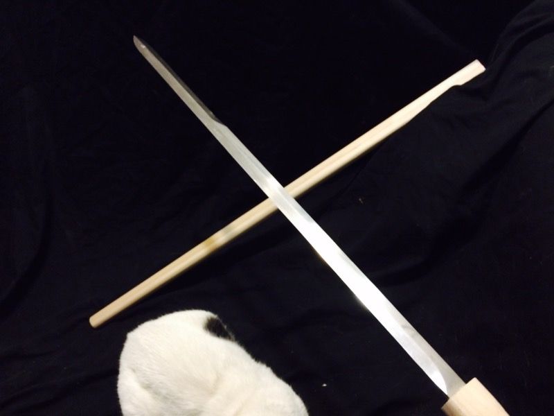 1055 high carbon blind fury style walking stick sword