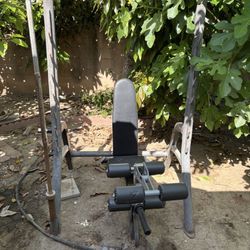 Weights, Bench Press,& Squat Rack 