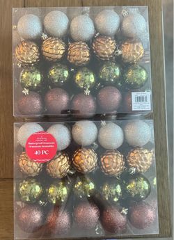 Ashland 40-Piece Shatterproof Christmas Ornament Set