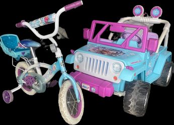 Power Wheels Jeep And Bike Frozen