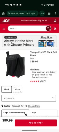 New Genuine OEM Traeger Industries Pro 575 full length grill cover in black