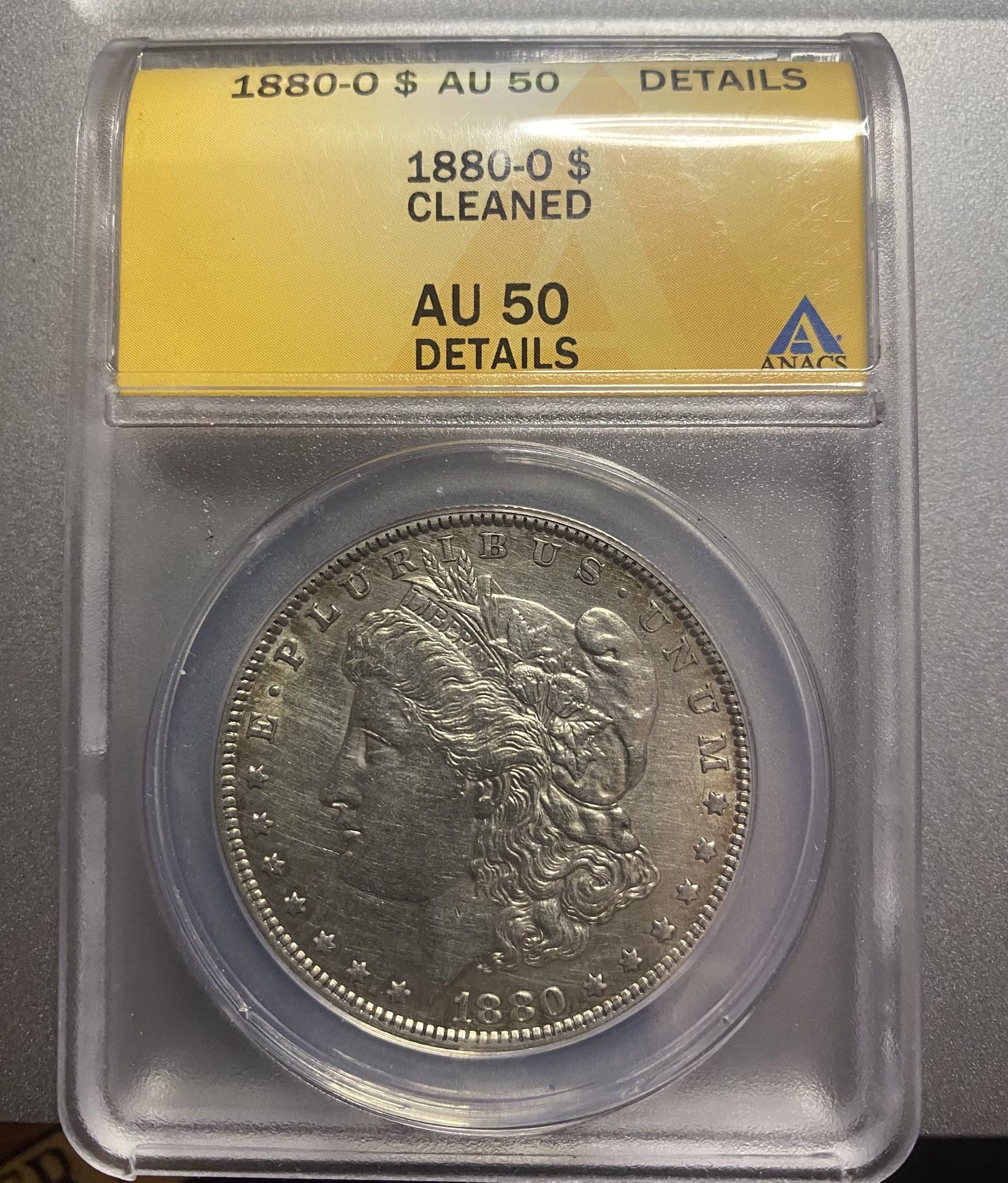 1880-O Morgan Silver Dollar AU50