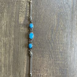 Italian Silver bracelet - blue stone