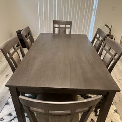 Jayemyer Dining Table and 6 Chairs Set