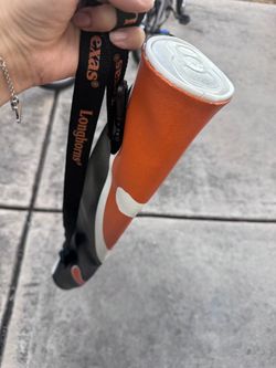 Longhorn insulated can holder . Perfect for tailgate party