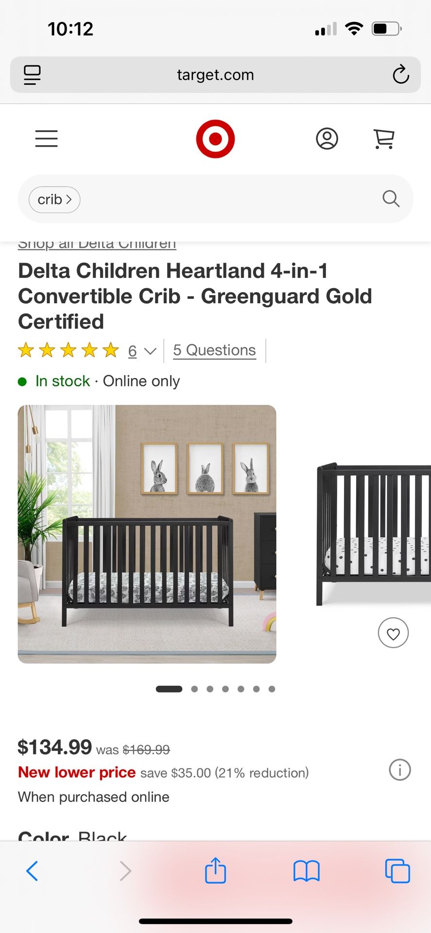 Heartland 4-in-1 Convertible Crib