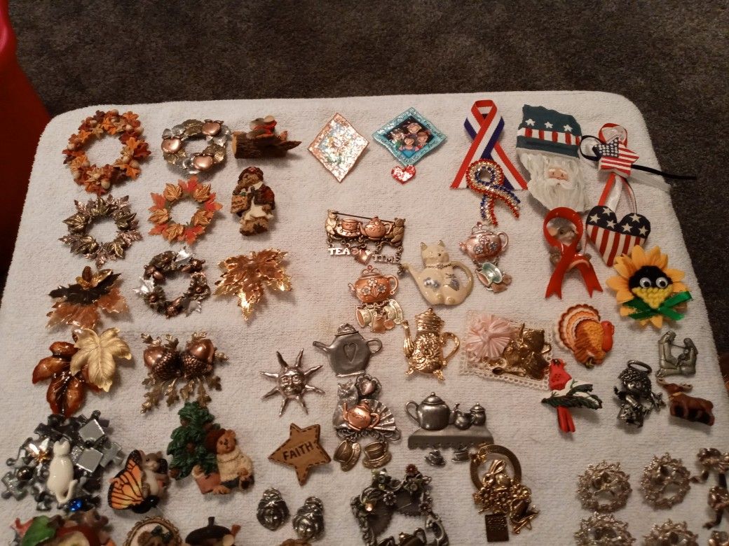 53 Assorted Brooches Selling All For $25.00