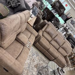 Manual Recliner Sofa & Loveseat 