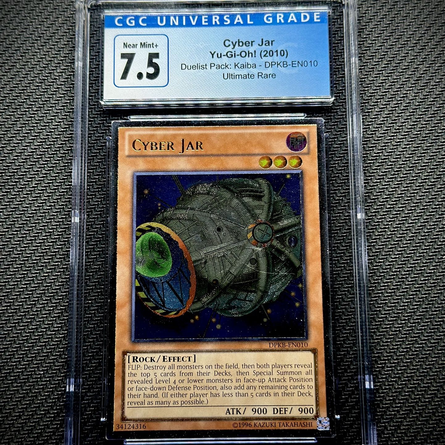 yugioh card cyber jar - DPKB-EN010 - Ultimate Rare - CGC 7.5 - Unlimited - Yu-Gi-Oh! for Sale in Hialeah, FL From the Magic Ruler set Cyber Jar's impact on Yu-Gi-Oh's