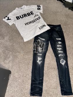 Amira Jeans & Burberry Shirt