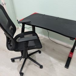 Office Chair and Sit-Stand Desk
