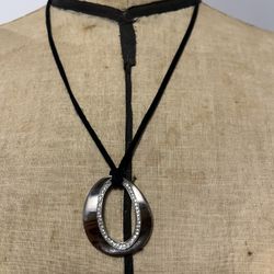 Lia Sophia New Necklace With Silver/ Crystal Pendant 