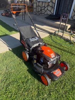 YARDMAX
22 in. 201 cc SELECT PACE 6 Speed CVT High Wheel RWD 3-in-1 Gas Walk Behind Self Propelled Lawn Mower