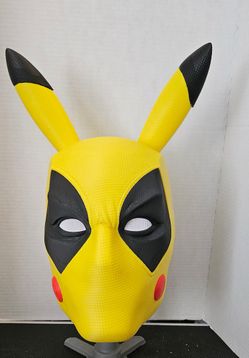 Custom Made Helmet Deadpool Pikachu /Halloween Helmet Deadpool