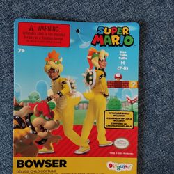SUPER MARIO BOWSER Costume Size Kids 7-8 Worn Once