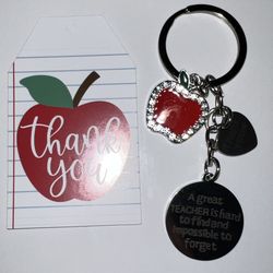 Teacher appreciation keychains apple school 5.00 Each