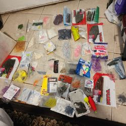 Plastic Worms Baits For Traut Bass Crappie & More Take It All Lot For $90