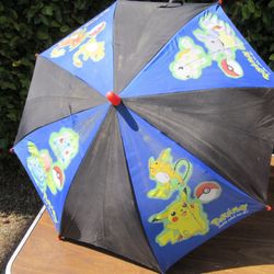 Vintage Nintendo Pokemon Gotta Catch Em All 24" Pikachu Charmander Umbrella