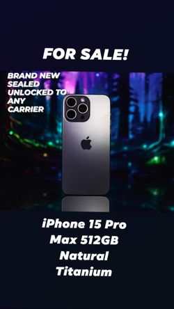 Apple iPhone 15 Pro Max 512GB Natural Titanium Unlocked