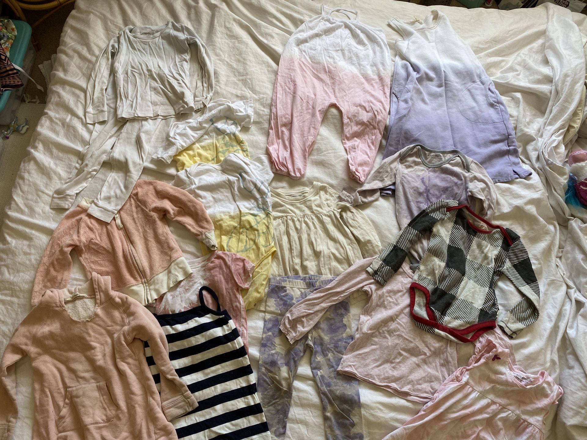 Big Burts Bees lot organic baby clothing natural toddler top dress onesie