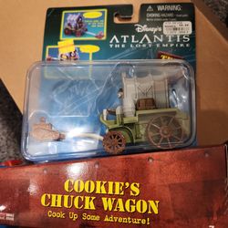 Disney's Atlantis The Lost Empire Cookie's Chuck Wagon Vehicle NIP Mattel 2000