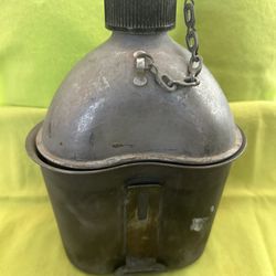 Antique WW2 Military Canteen and Cup 