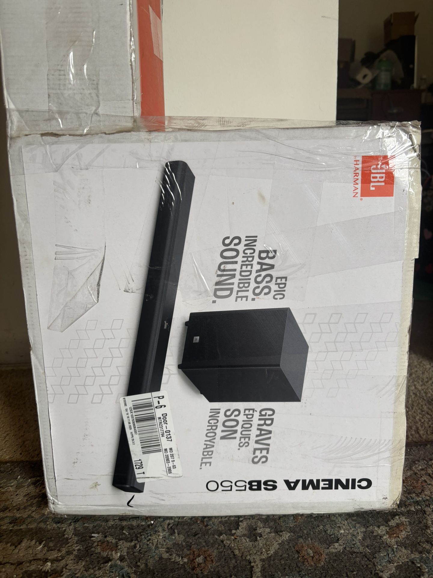 JBL Cinema SB550 Soundbar with Wireless Subwoofer
