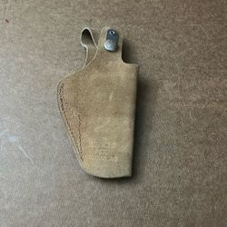 Vintage Bianchi 6X suede leather gun holster