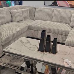 New Grey Sectional W Sleeper And Storage 