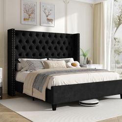 Black King Size Bed Frame For Sale 