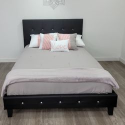 Brand New Queen Bed Frame with Mattress / Cama Queen con Colchon Nuevo a Estrenar … Fast 🚚