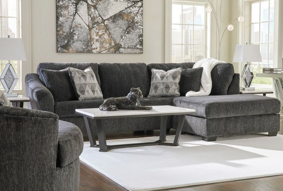 Affordable luxury – Ashley Grey Sectional at a great price Premium Quality