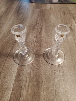 2 French Candlestick Holders