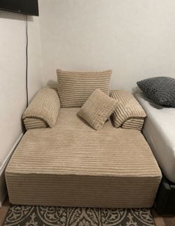 Tan memory foam couch