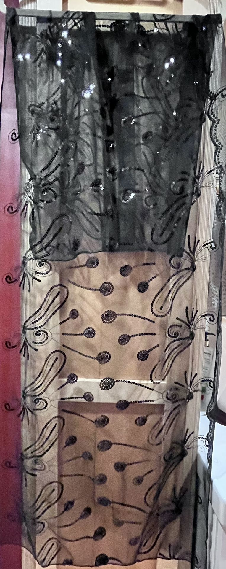 Handmade Sequin Embroidered Shawl - Elegant Black Sparkle Accessory
