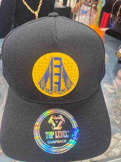 Top Level Snapback Hat Black Golden Gate