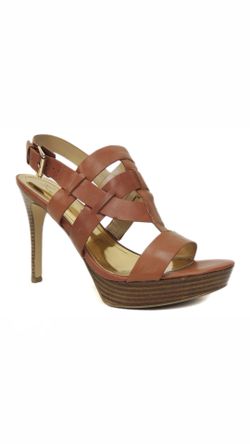 Marc Fisher Brown Strappy Sandals With Heel Size 6.5