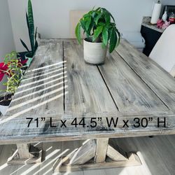 Farm Table With Bench 