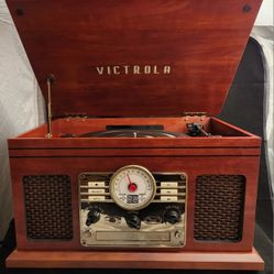 Victrola  6 In 1 Bluetooth Record Player Multimedia Center Model VTA-200B