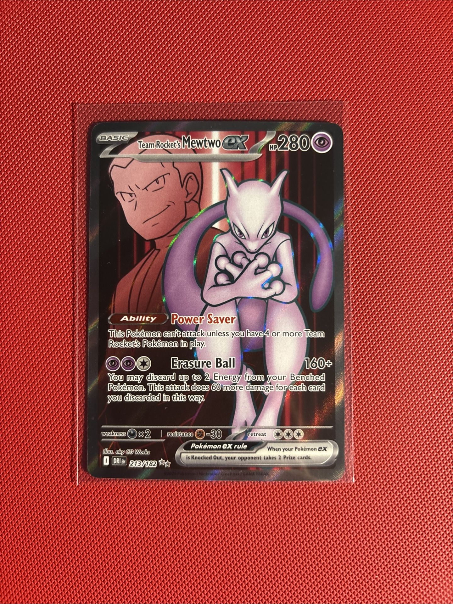 Team Rocket's Mewtwo ex 213/182 Sv10: Destined Rivals Holo