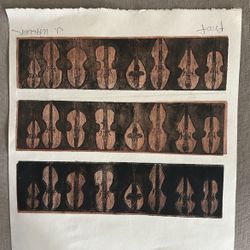 Original Print Painting Proof Jean Waller Orchestra Violins Cellos Stringed Inst