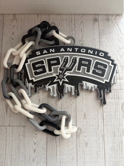 Large Custom SA SPURS Inspired Basketball Drip style  Hype Chain Pendant